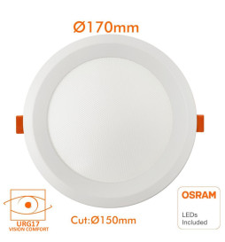 16W LED Downlight Round - OSRAM CHIP DURIS E 2835 - CCT - UGR19