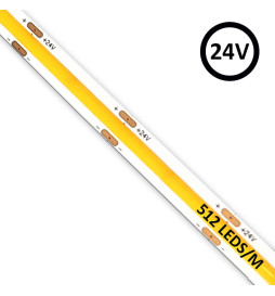 LED Strip COB 24V | 512 LED/m | 5m | FLIP CHIP | 1650Lm | 11W/M | CRI90 | IP20 | SPECIAL FOR FOOD