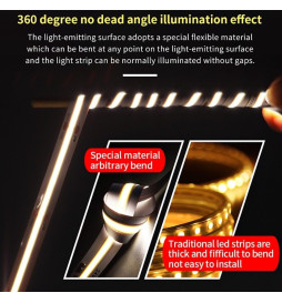 LED-strip COB 24V | 512 LED/m | 5m | FLIP CHIP | 1650Lm | 11W/M | CRI90 | IP20 | SPECIAL FÖR MAT