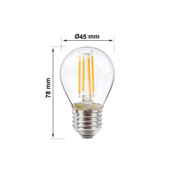 4W LED Bulb Filament E27 G45