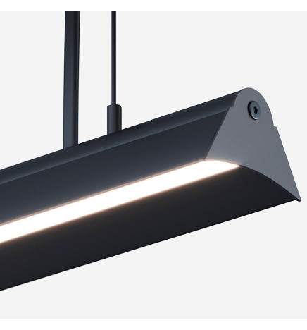 Lineaarinen lamppu - riipus - VIENA MUSTA - 0,5 m - 1 m - 1,5 m - 2 m - IP20