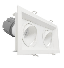 30W LED Downlight - Adjustable - WHITE Double- CRI+92 - UGR13