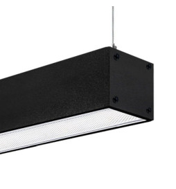 Aluminum Profile- Black - POSTDAM - UGR17 Micro Prism Diffuser -2 Meters - Batten + Pendant