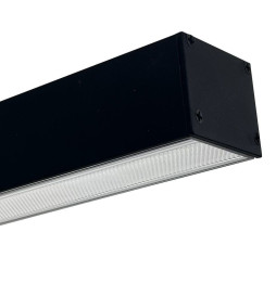 Aluminiumsprofil - Sort- POTSDAM - UGR 17 Micro Prism Diffuser -2 Meter - Utenpåliggende taklampe + pendel