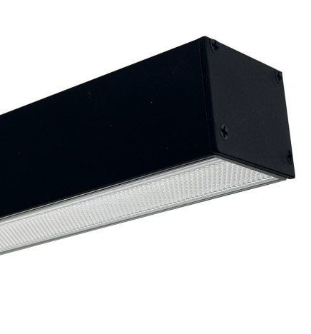 Aluminiumprofil -Svart  - POTSDAM - UGR 17 Micro Prism Diffuser -2 Meter - Utanpåliggande taklampa + taklampa