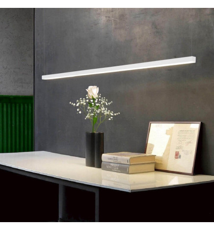 Aluminiumsprofil - Hvit - POTSDAM - UGR 17 Micro Prism Diffuser -2 Meter - Utenpåliggende taklampe + pendel