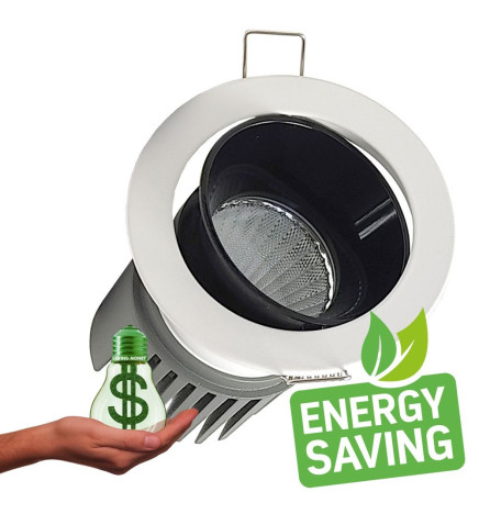 Encastré LED 15W - Orientable -BLANC - NOIR - CRI+92 - UGR13