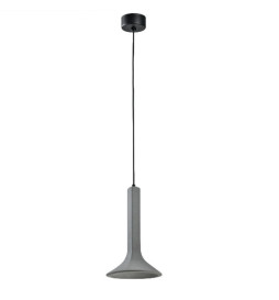 Lampada a Sospensione - Circolare - SCURO - Cemento - per E14