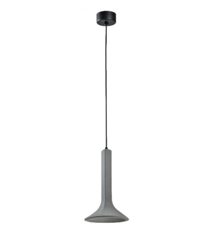 Lampada a Sospensione - Circolare - SCURO - Cemento - per E14