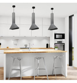 Pendant Lamp - Rectangular - DARK - Concrete - for E14 - IP65