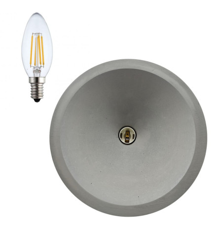 Pendant Lamp - Circular - DARK - Concrete - for E14