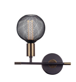LED-Lampe - Modernes schwarzes Metall - 4W - E27 - G125 - Dimmbar