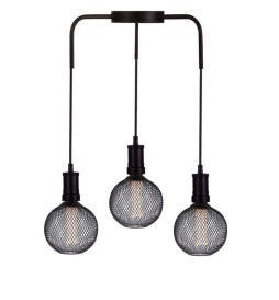 LED-Lampe - Modernes schwarzes Metall - 4W - E27 - G125 - Dimmbar