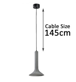 Pendant Lamp - Circular - DARK - Concrete - for E14