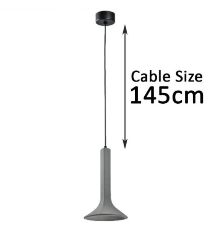 Pendant Lamp - Circular - DARK - Concrete - for E14