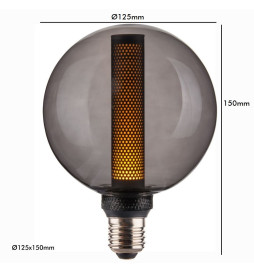 LED Bulb - Modern - Glass - Soft Smoke - 4W - E27 - G125