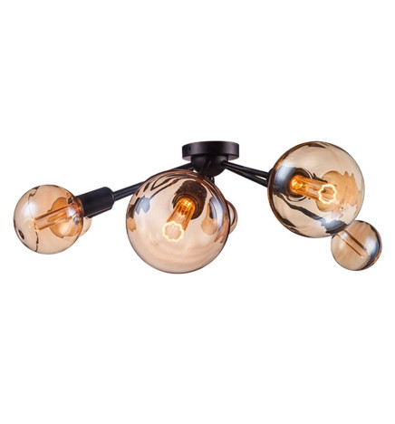 LED-Lampe - Modern - Bernsteinkristall - 4W - E27 - G125 - Dimmbar