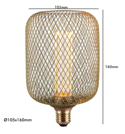 Lampadina LED - Metallo Moderno  GOLD - 4W - E27  - Dimmerabile