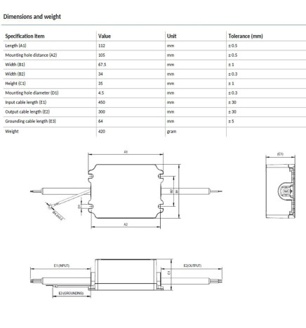 Programmable LED Driver - Philips XITANIUM Essential - Xi EP 65W - for LED luminaires up to 65W