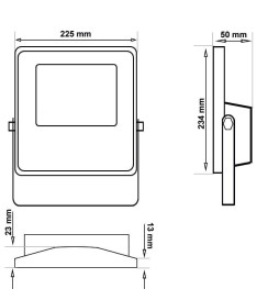 200W SOLAR LED Outdoor Floodlight - NEW AVANT - 5000K