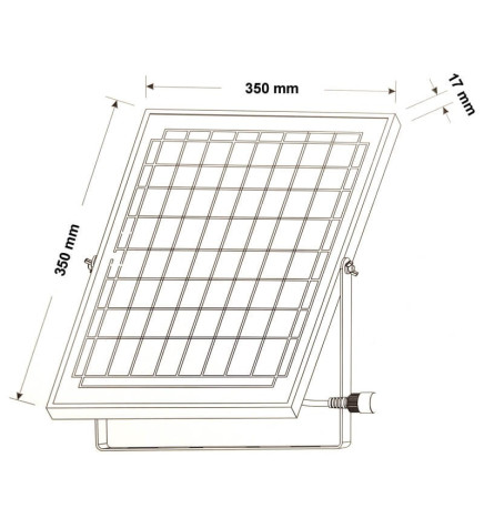 200W SOLAR LED Outdoor Floodlight - NEW AVANT - 5000K