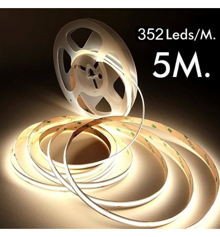 Ruban LED COB 24V | 352 LED/m | 5m | FLIP CHIP | 1320Lm | 12W/M | CRI90 | IP20