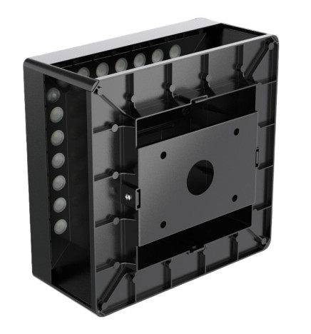 Luminária Solar LED 5W Chip - Parede - Quadrada - Alumínio - 20x20cm