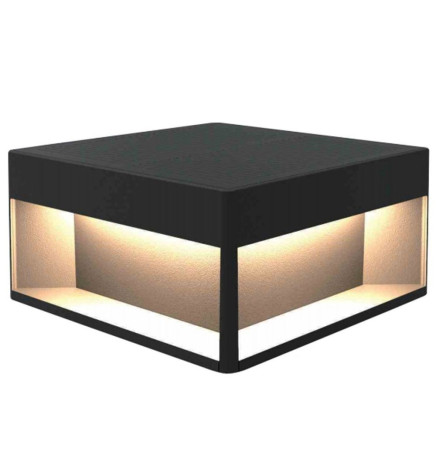 Solar LED-fyr 5W Chip - Väggmonterad - Kvadratisk - Aluminium - 20x20cm