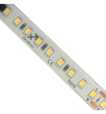 Striscia LED 220V | 120xLED/m | 20m | SMD2835 | 1450Lm/M | 14W/M | IP67 | Corte cada 10cm