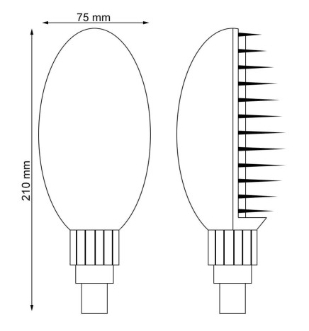 LED Lamp bulb 36W BRIDGELUX E27 - 167 Lm  - High Resistance