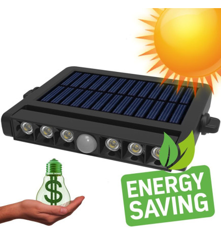 Adjustable Solar LED Spotlight - 5W - Motion sensor - 4000K