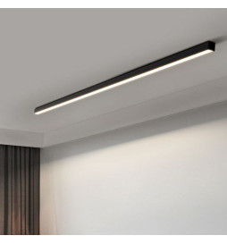 Perfil Aluminio - Negro - POSTDAM - Difusor Micro Prisma UGR17 -2 Metros - Regleta + Colgante