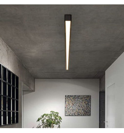Aluminum Profile- Black - POSTDAM - UGR17 Micro Prism Diffuser -2 Meters - Batten + Pendant