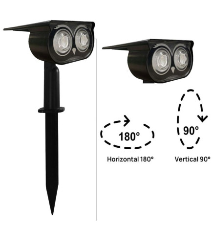Grüne Solar-Gartenleuchte LED - IP65 -  4000K