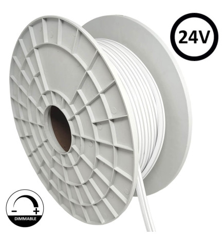 Néon LED flexible 24V - 10W/m - Bobine 50m - 6x12mm - VERT
