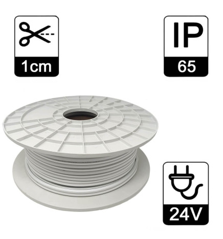 Néon LED flexible 24V - 10W/m - Bobine 50m - 6x12mm - VERT