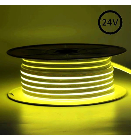 Néon LED flexible 24V - 10W/m - Bobine 50m - 6x12mm - VERT