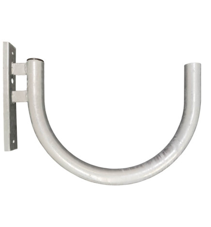 Curved bracket for street lamp - for Post and Wall - Galvanized Steel - 1m.