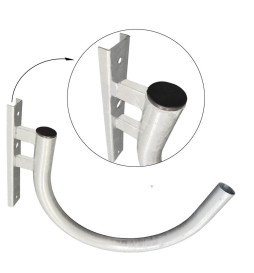 Curved bracket for street lamp - for Post and Wall - Galvanized Steel - 1m.