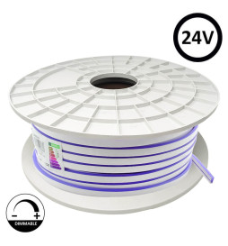 Néon LED flexible 24V - 10W/m - Bobine 50m - 6x12mm - JAUNE