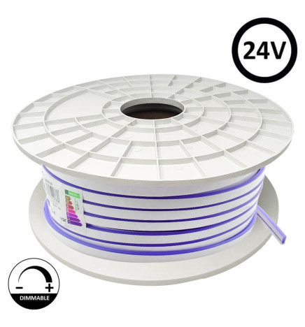 Néon LED flexible 24V - 10W/m - Bobine 50m - 6x12mm - JAUNE