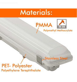 Integrated-LED Tri-Proof Light -  44W-38W-32W-25W -  OSRAM Driver - 150cm