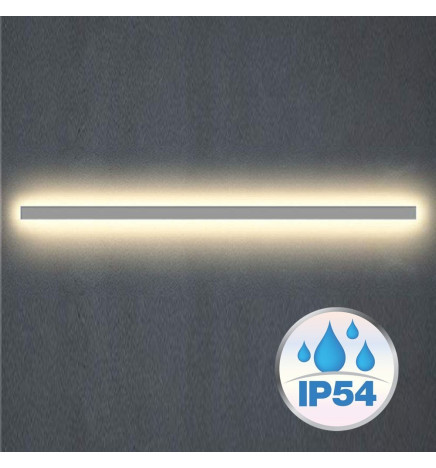 LED Wandleuchte Lineare - WASHINGTON GRAU - 0.44m - 0.94m - 1.44m - 1.94m - IP54