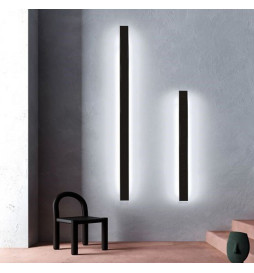 Applique LED lineare - WASHINGTON NERO - 0.5m - 1m - 1.5m - 2m - IP54