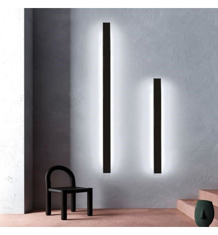 LED-Væglampe  -Lineær - WASHINGTON SORT - 0,5 m - 1 m - 1,5 m - 2 m - IP54