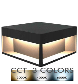 Solar LED-fyr 5W Chip - Väggmonterad - Kvadratisk - Aluminium - 20x20cm