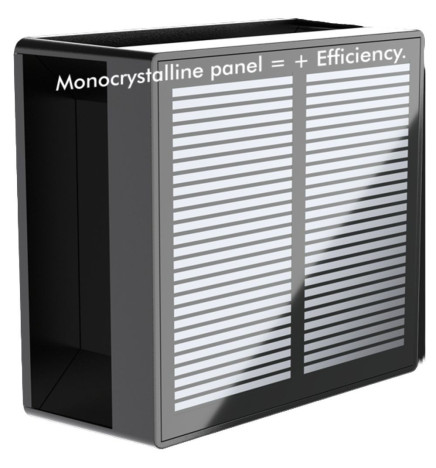 Baliza Solar LED 5W Chip - Sobremuro -  Cuadrada - Aluminio - 20x20cm