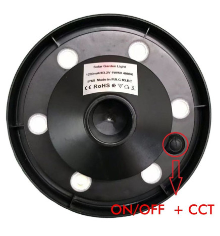 Faretto solare da giardino LED - GENK - IP65 - CCT