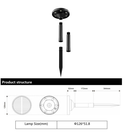 Solpiken hagebelysning LED - GENK - IP65 - CCT