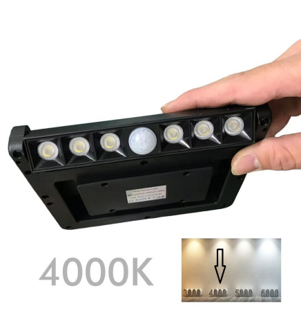 Adjustable Solar LED Spotlight - 5W - Motion sensor - 4000K